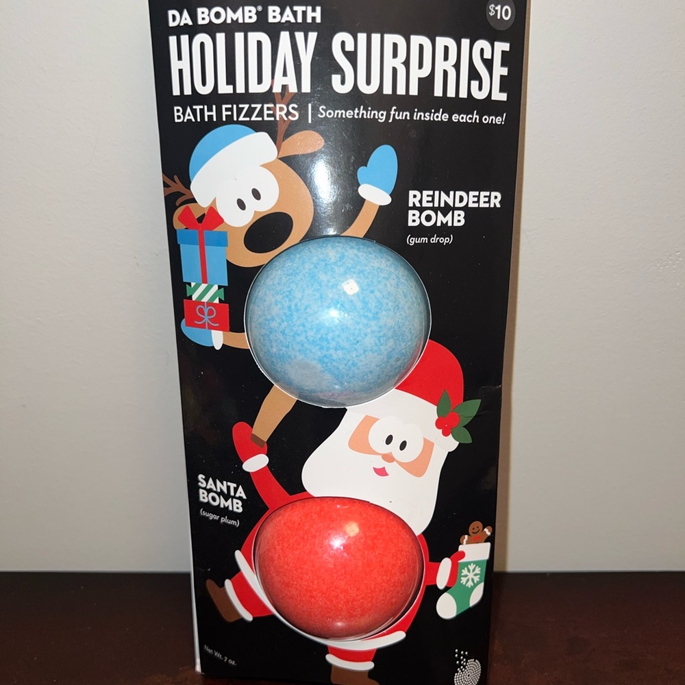 Holiday Surprise Bath Fizzers - Blue and Red